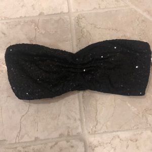 Black Sequin Bandeau